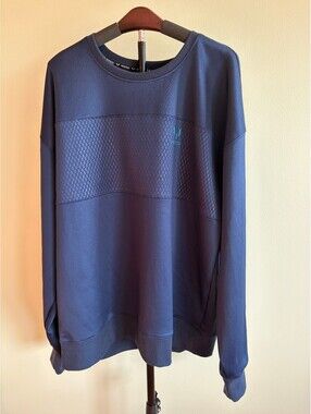 NWT Messi Collection Men’s Large Navy Blue Crewneck Athletic Sweatshirt